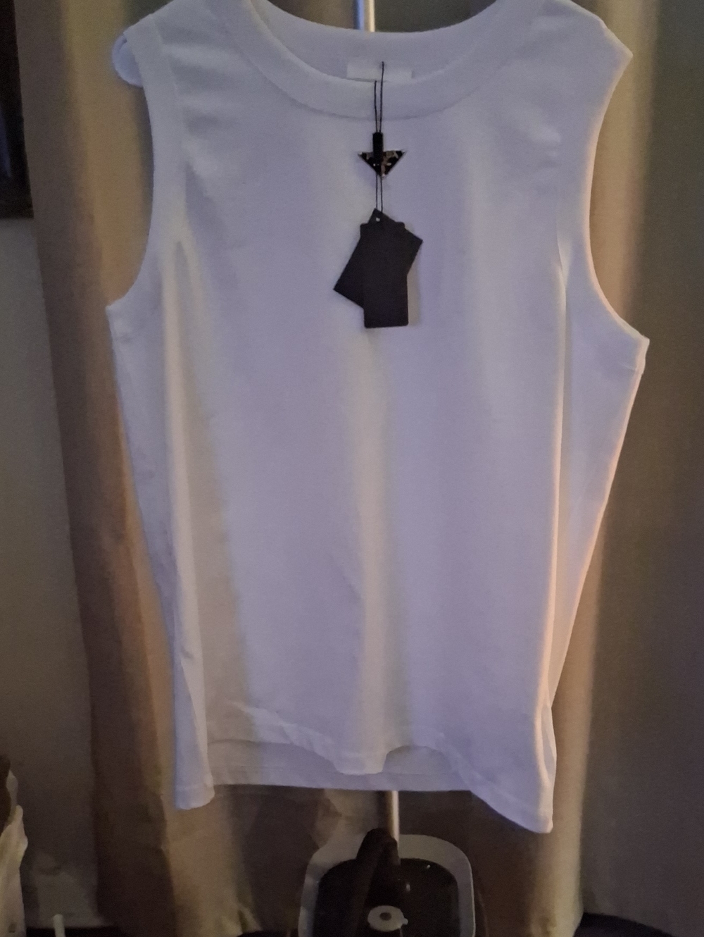 Prada White Sleeveless Crewneck Tank